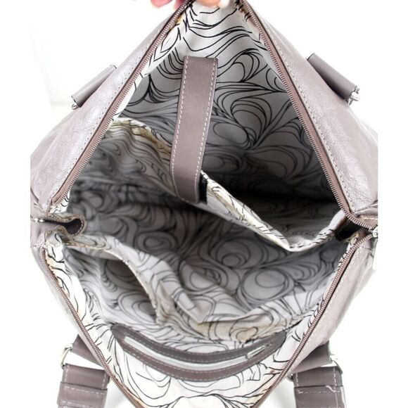 Bennemann BROWN GENUINE LEATHER BUCKLE SHOULDER BAG BUSINESS TOTE HANDBAG PURSE - Picture 11 of 15